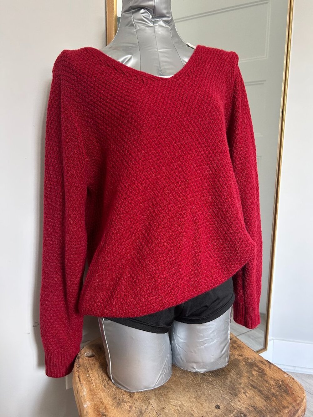 Chandail rouge, medium/friperie